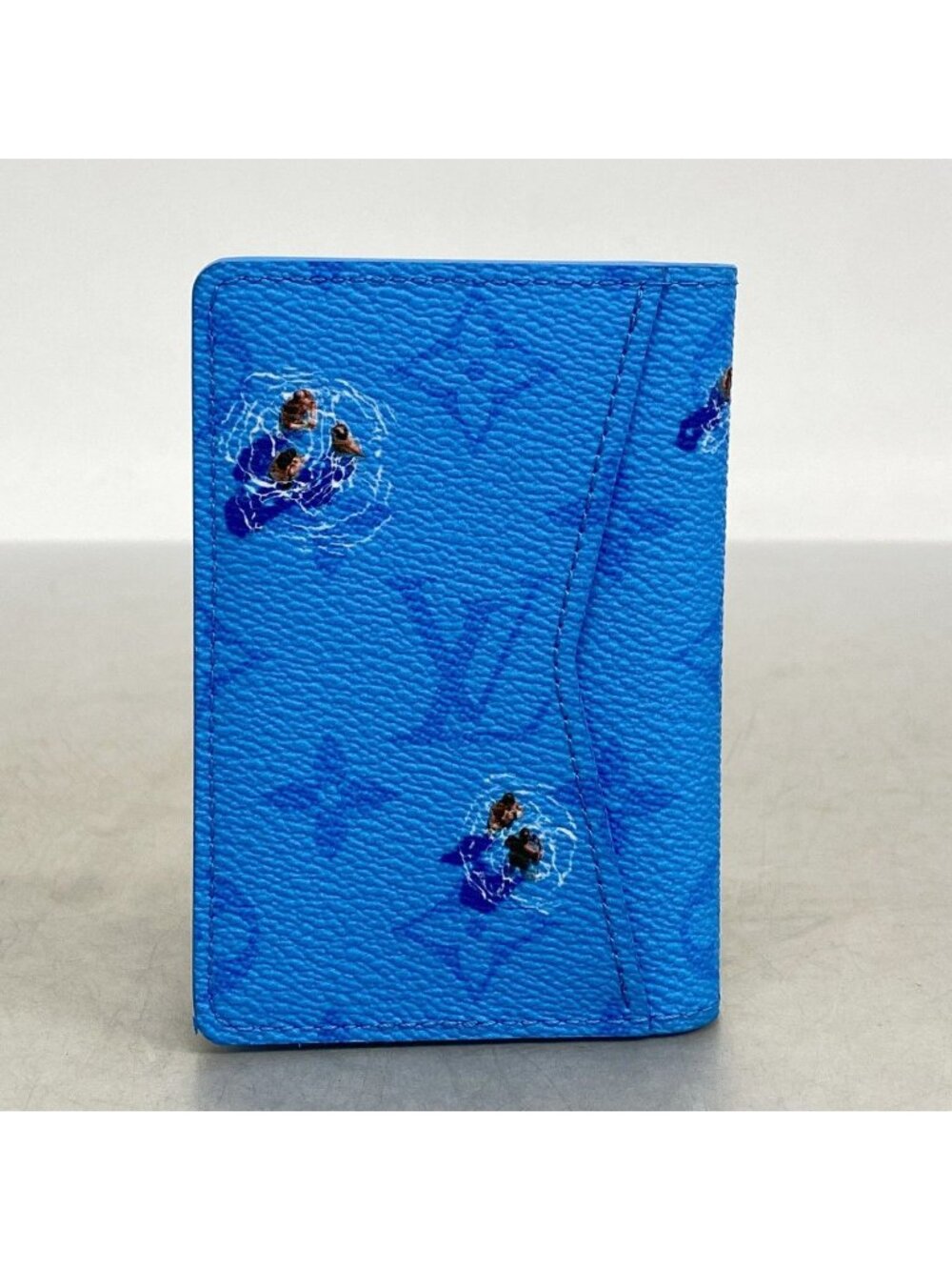 Louis Vuitton Card Case Monogram Pattern Organizer de Poche Blue Rag - Picture 5 of 5